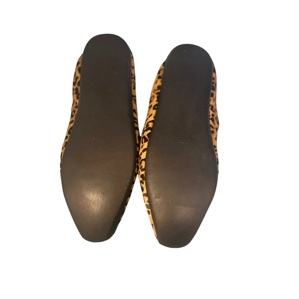 Derek Lam Leopard Calf Hair Shearling Lined Mules Gold Ram Head‎ Loafers